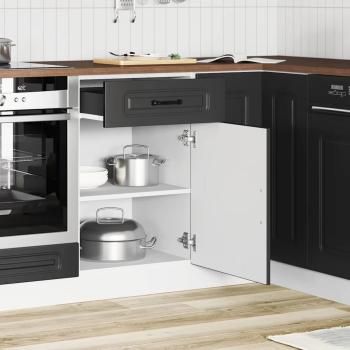 Küchenunterschrank Kalmar Schwarz Holzwerkstoff