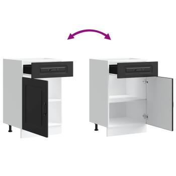 Küchenunterschrank Kalmar Schwarz Holzwerkstoff