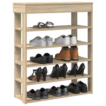 ARDEBO.de - Schuhregal Sonoma-Eiche 80x30x98 cm Holzwerkstoff