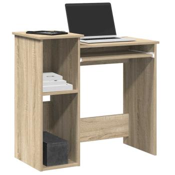 ARDEBO.de - Schreibtisch mit Regalen Sonoma-Eiche 84x40x78 cm Holzwerkstoff