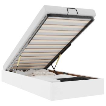 Ottoman-Bett ohne Matratze Weiß 100x200 cm Kunstleder