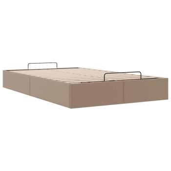 Ottoman-Bett ohne Matratze Cappucino 120x190cm Kunstleder