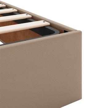 Ottoman-Bett ohne Matratze Cappucino 120x190cm Kunstleder