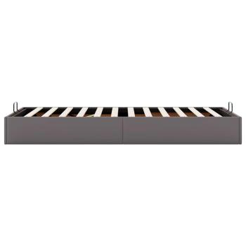 Ottoman-Bett ohne Matratze Grau 80x200 cm Kunstleder