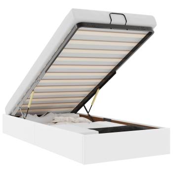 Ottoman-Bett ohne Matratze Weiß 80x200 cm Kunstleder