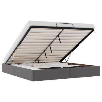 Ottoman-Bett ohne Matratze Grau 180x200 cm Kunstleder