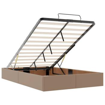 Ottoman-Bett ohne Matratze Cappucino 120x200cm Kunstleder