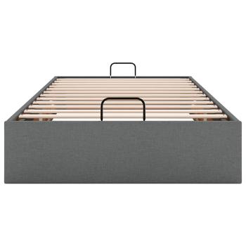 Ottoman-Bett ohne Matratze Dunkelgrau 100x200 cm Stoff