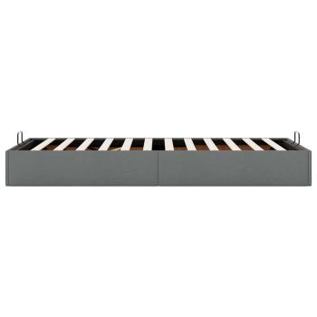 Ottoman-Bett ohne Matratze Dunkelgrau 100x200 cm Stoff