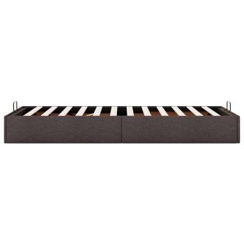 Ottoman-Bett ohne Matratze Dunkelbraun 80x200 cm Stoff