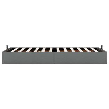 Ottoman-Bett ohne Matratze Dunkelgrau 90x200 cm Stoff