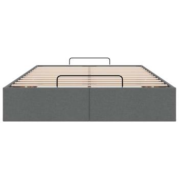 Ottoman-Bett ohne Matratze Dunkelgrau 120x190 cm Stoff