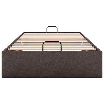 Ottoman-Bett ohne Matratze Dunkelbraun 100x200 cm Stoff