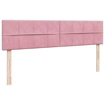 Ottoman-Bett mit Matratzen Rosa 160x200 cm Samt