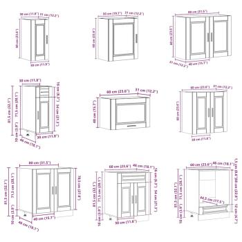 14-tlg. Küchenschrank-Set Porto Artisan-Eiche Holzwerkstoff