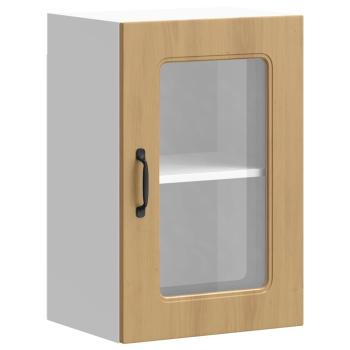 Küchen-Hängeschrank mit Glastür Artisan-Eiche Holzwerkstoff