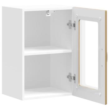 Küchen-Hängeschrank mit Glastür Artisan-Eiche Holzwerkstoff