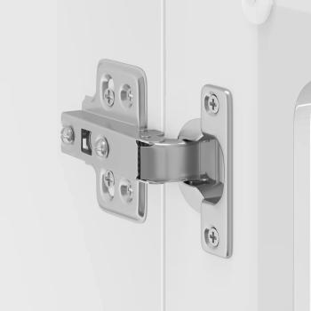 Küchen-Hängeschrank mit Glastür Hochglanz-Weiß Holzwerkstoff