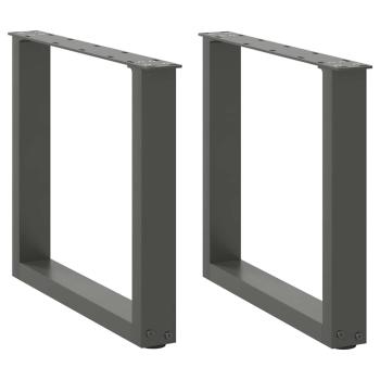 ARDEBO.de - Couchtischbeine U-Form 2 Stk. Anthrazit 50x(42-43) cm Stahl