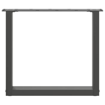 Couchtischbeine U-Form 2 Stk. Anthrazit 50x(42-43) cm Stahl