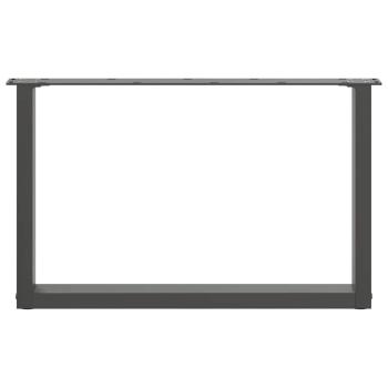 Couchtischbeine U-Form 2 Stk. Anthrazit 70x(42-43) cm Stahl