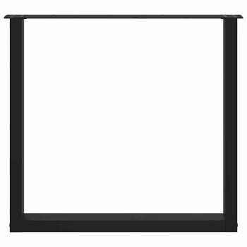 Couchtischbeine U-Form 3 Stk. Schwarz 90x(72-73) cm Stahl