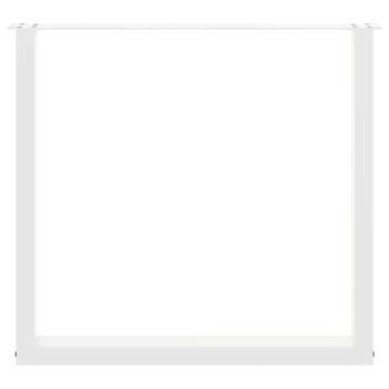 Couchtischbeine U-Form 2 Stk. Weiß 90x(72-73) cm Stahl