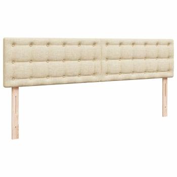 Ottoman-Bett mit Matratze Creme 160x200 cm Stoff