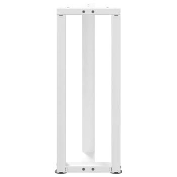 Konsolentischbeine T-Form 2 Stk. Weiß 20x28x(72-73) cm Stahl