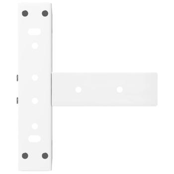 Couchtischbeine T-Form 2 Stk. Weiß 30x25x(30-31) cm Stahl