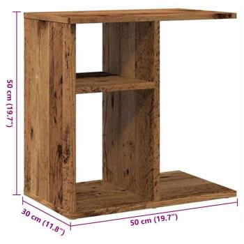 Beistelltisch Altholz-Optik 50x30x50 cm Holzwerkstoff