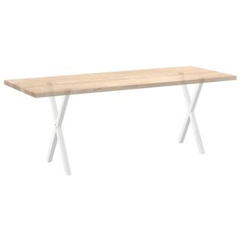 Esstischbeine X-Form 2 Stk. Weiß 50x(72-73) cm Stahl