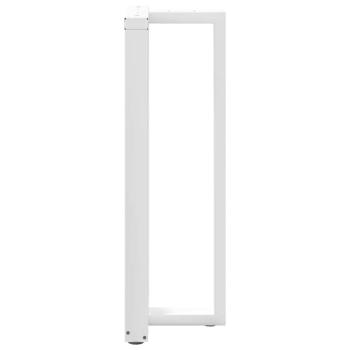 Bartischbeine T-Form 2 Stk. Weiß 40x35x(111-112) cm Stahl