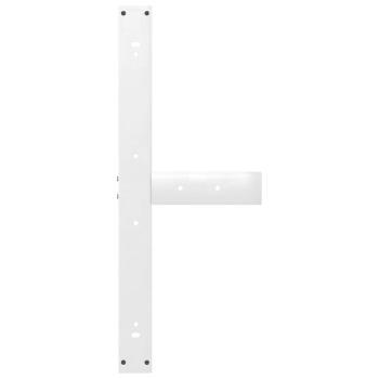 Esstischbeine T-Form 2 Stk. Weiß 100x35x(72-73) cm Stahl