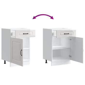 Küchenunterschrank Kalmar Hochglanz-Weiß Holzwerkstoff