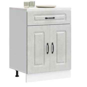 ARDEBO.de - Küchenunterschrank Kalmar Betongrau Holzwerkstoff