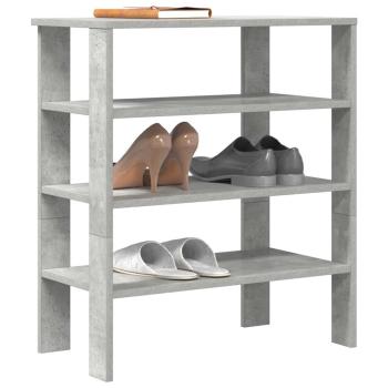 ARDEBO.de - Schuhregal Betongrau 61x32x70 cm Holzwerkstoff