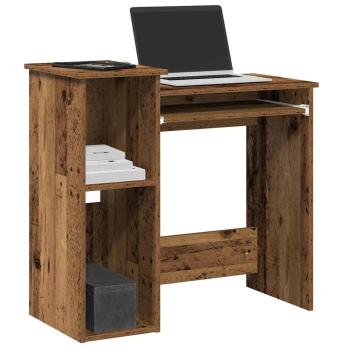 ARDEBO.de - Schreibtisch mit Regal Altholz-Optik 84x40x78cm Holzwerkstoff