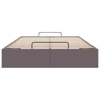 Ottoman-Bett ohne Matratze Grau 120x190 cm Kunstleder