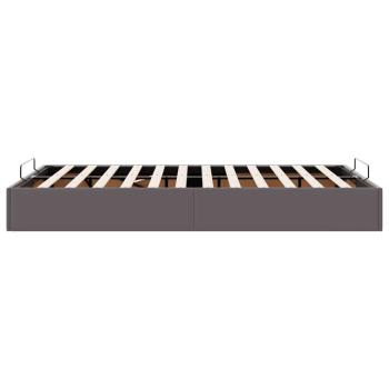 Ottoman-Bett ohne Matratze Grau 120x190 cm Kunstleder