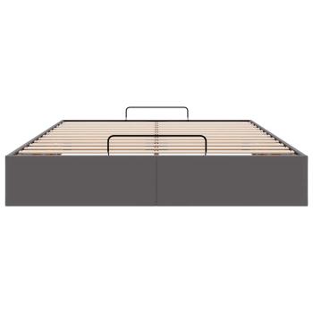 Ottoman-Bett ohne Matratze Grau 140x190 cm Kunstleder