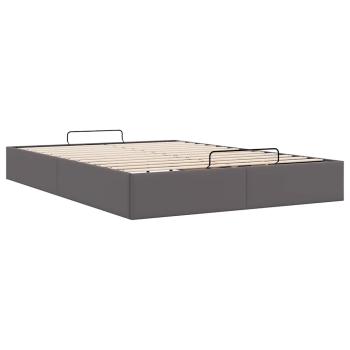 Ottoman-Bett ohne Matratze Grau 140x190 cm Kunstleder