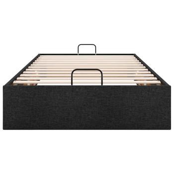 Ottoman-Bett ohne Matratze Schwarz 90x190 cm Stoff