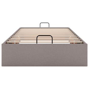 Ottoman-Bett ohne Matratze Taupe 80x200 cm Stoff