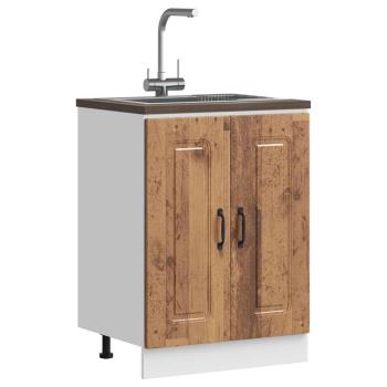 ARDEBO.de - Spülenunterschrank Kalmar Altholz-Optik 60x46x81,5 cm