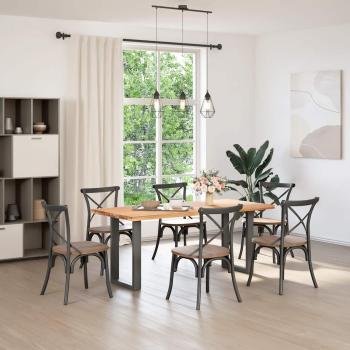 Couchtischbeine U-Form 2 Stk. Anthrazit 50x(72-73) cm Stahl