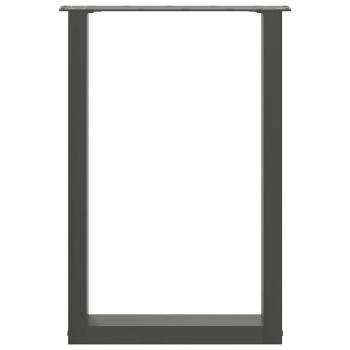 Couchtischbeine U-Form 2 Stk. Anthrazit 50x(72-73) cm Stahl