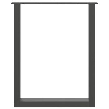 Couchtischbeine U-Form 2 Stk. Anthrazit 70x(72-73) cm Stahl