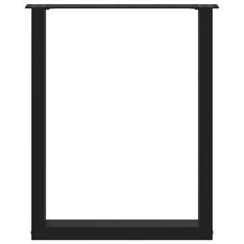 Couchtischbeine U-Form 3 Stk. Schwarz 70x(72-73) cm Stahl