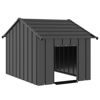 ARDEBO.de - Hundehütte mit Dach 83x130x85 cm Verzinkter Stahl